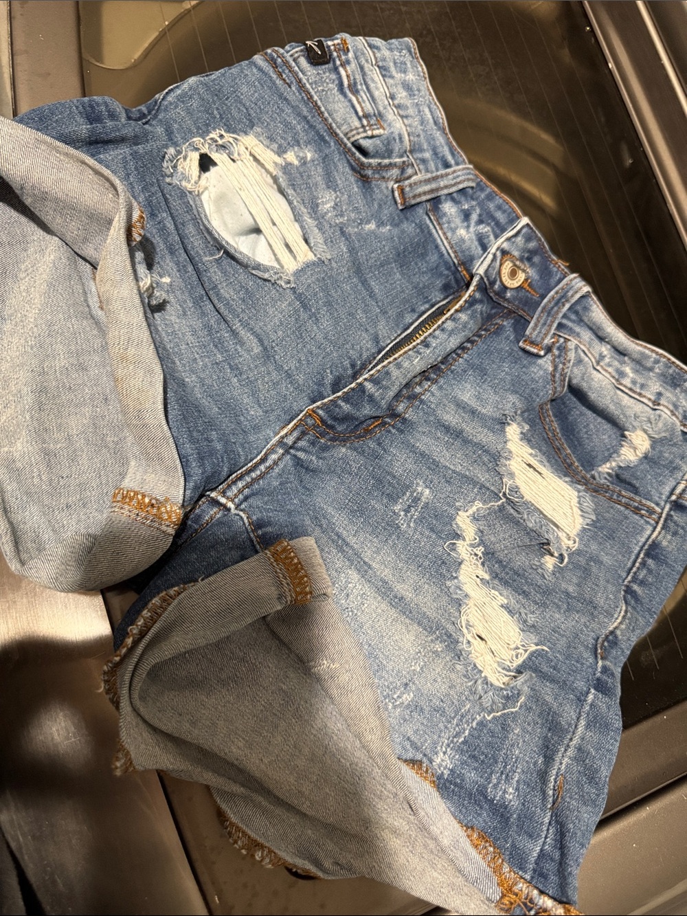 Women’s Distressed Blue Denim Jeans - Classic Casual